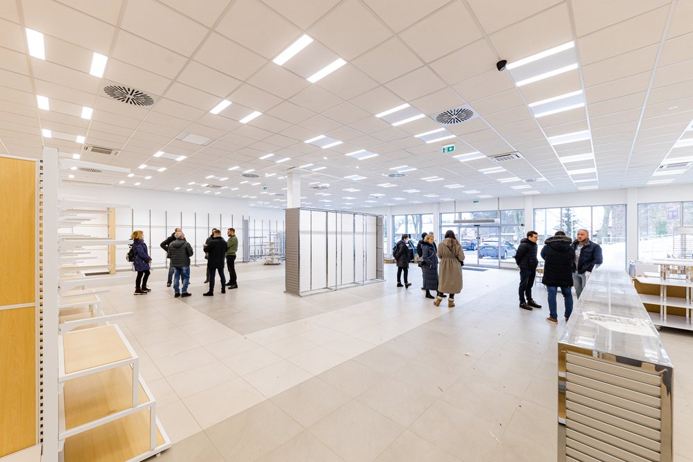 Interior of a unit at Retail park Zruč nad Sázavou before opening